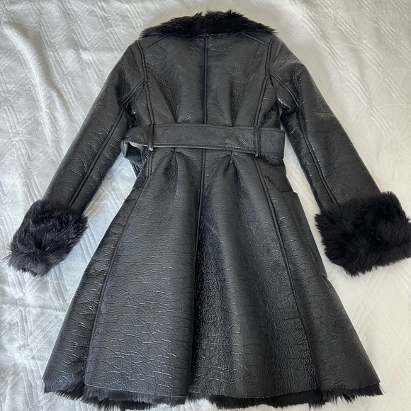 XS, XXS Armani Exchange A-Line Faux Fur Jacket - Picture 3 of 12